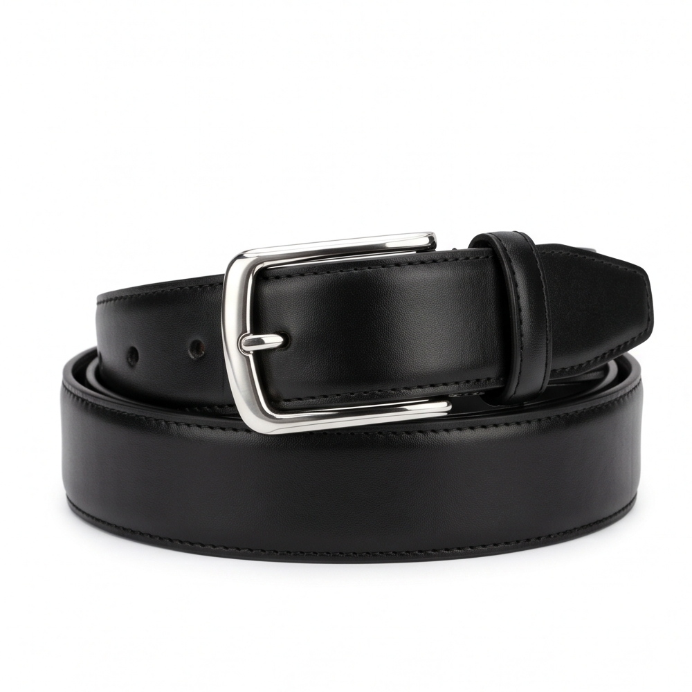 black full grain leather dress belt Polo Ralph Lauren Men's Full Grain Leather Dress Belt - Black